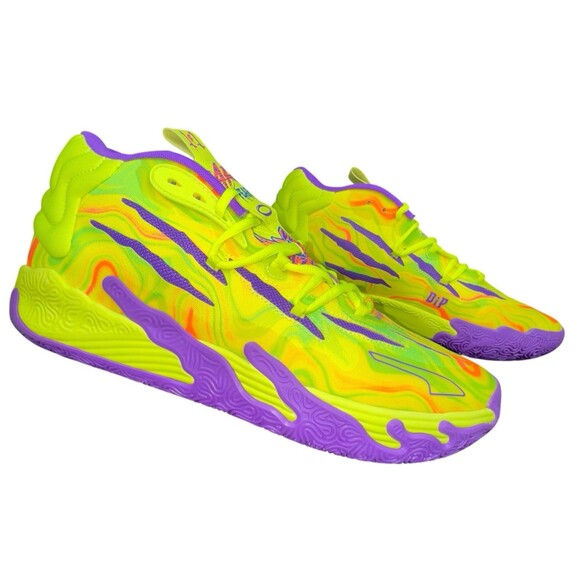 Puma LaMelo Ball MB.03 Spark Size 14 Basketball Sneaker Shoe Cosmic Slime New - Picture 9 of 9